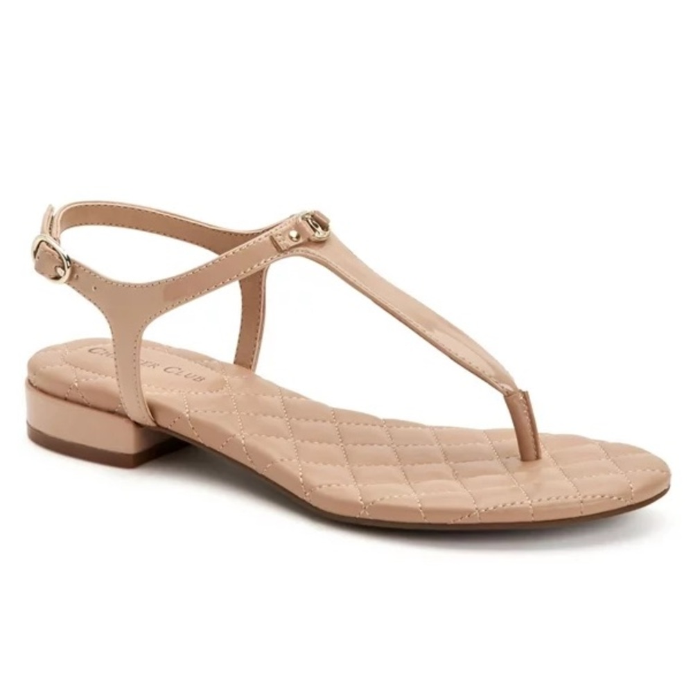Charter Club Nude Patent Slingback Sandals *NEW*